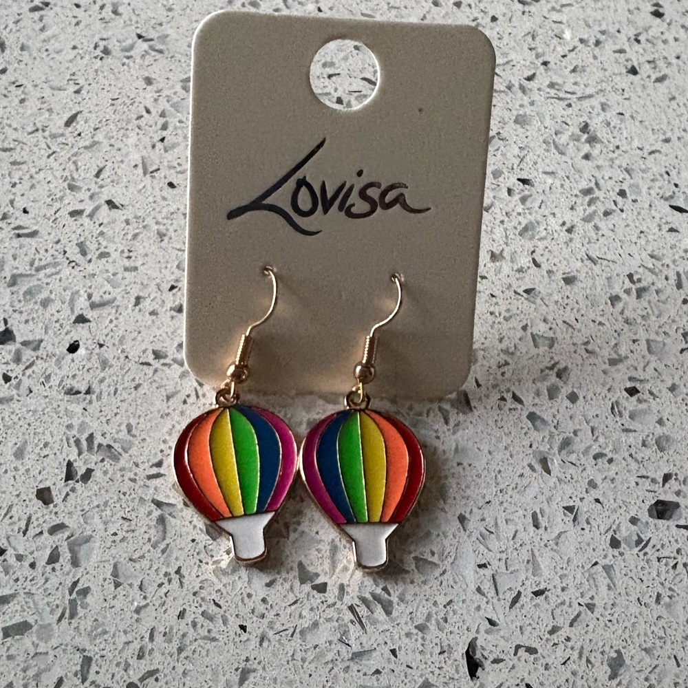LOVISA NWT Multicolor Hot Air Balloon Earrings